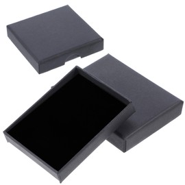 Thinp 2 Pack Foam Fill Cardboard Paper Jewelry Box Small Jewelry Gift Box Christmas Gift Box Necklace Bracelet Earring Organizer Box Apply for Pendant Jewelry Necklace Bracelet Packing (2 Sizes)