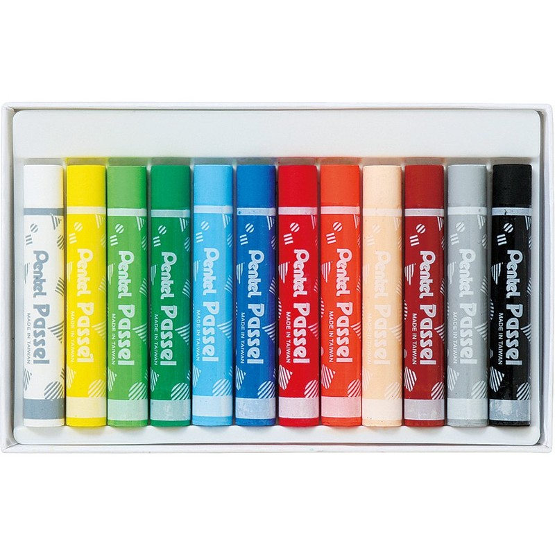 Pentel Crayon Pass Passel GHPAR-12 12 Colors