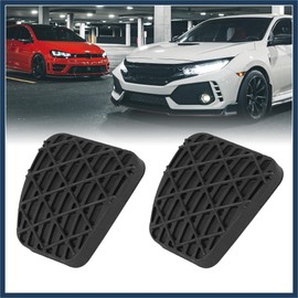INFINAUTO Car Auto Vehicle Rubber Black Brake Clutch Pedal Pad Cover 2pcs Stylish Design