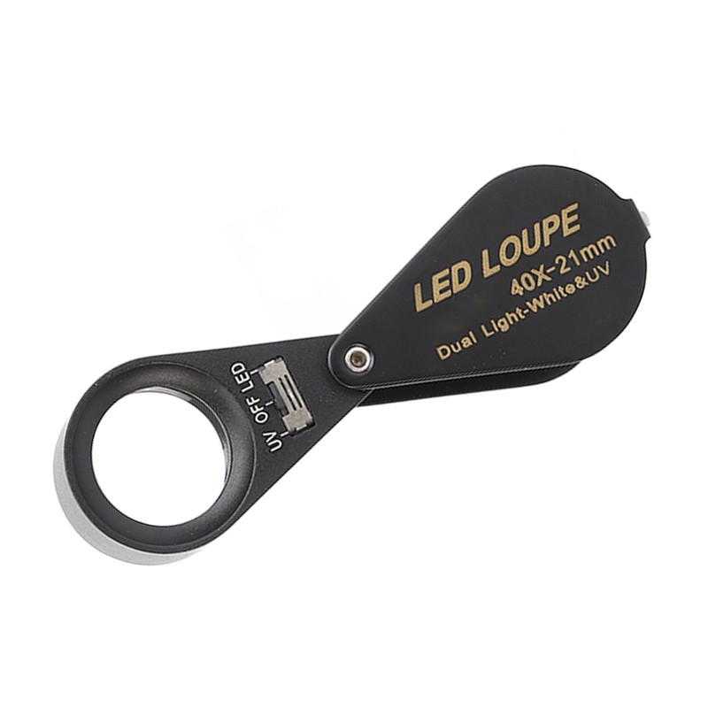 Jewelry Magnifier 40X 21mm Lens Foldable Magnifying Eye Loupe with