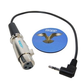 HQRP 3.5mm to XLR Female 3-pin Cable Cord for Audio-Technica AT2035 Large Diaphragm Studio Condenser Microphone (Direct Link from External Microphone) Plus Coaster