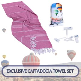 Quick Dry Beach Towel with Sand Anchor Clips – (70 inch x 35 inch) Lightweight Turkish Cotton, Oversized Beach & Pool Towel for Adults & Women, Sandproof, Packable Travel Blanket, Luxury Beach Gift