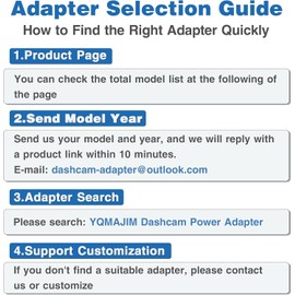 YQMAJIM Dashcam Power Adapter,(12P TypeA)Compatible with Honda Ridgeline,Toyota Highlander,Subaru,Auto Rearview Mirror to Dash Cam Power Adapter,Built-in USB to Mirror Camera GPS Charger Adapter Cable