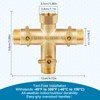 Denninal 3 Way Hose Splitter, Solid Brass High Flow 3