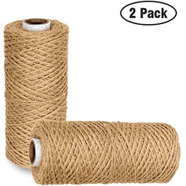 GHL 656 Feet / 200 mtrs - 180gms 2 Ply Jute Twine Natural Garden Twine Sisal String for Floristry, Gifts, DIY Arts & Crafts, Decoration and Recycling Hessian Rope