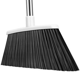 Heavy Duty Broom, 55" Long Handle, Outdoor Wide Angle Broom, Commercial Sweeper for Indoor Sweeping for Home, Garage, Kitchen, Office, Patio, Lobby, Patio, Lawn, Concrete