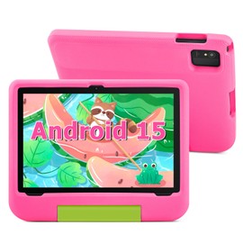 Ruufuuxy Android 15 Tablet for Kids - Kids Tablet 10 Inch, Octa-Core CPU, 8GB RAM, 64GB Storage, 5G WiFi, Dual Camera, Tablets for Toddlers with EVA Protective Case, Parental Controls