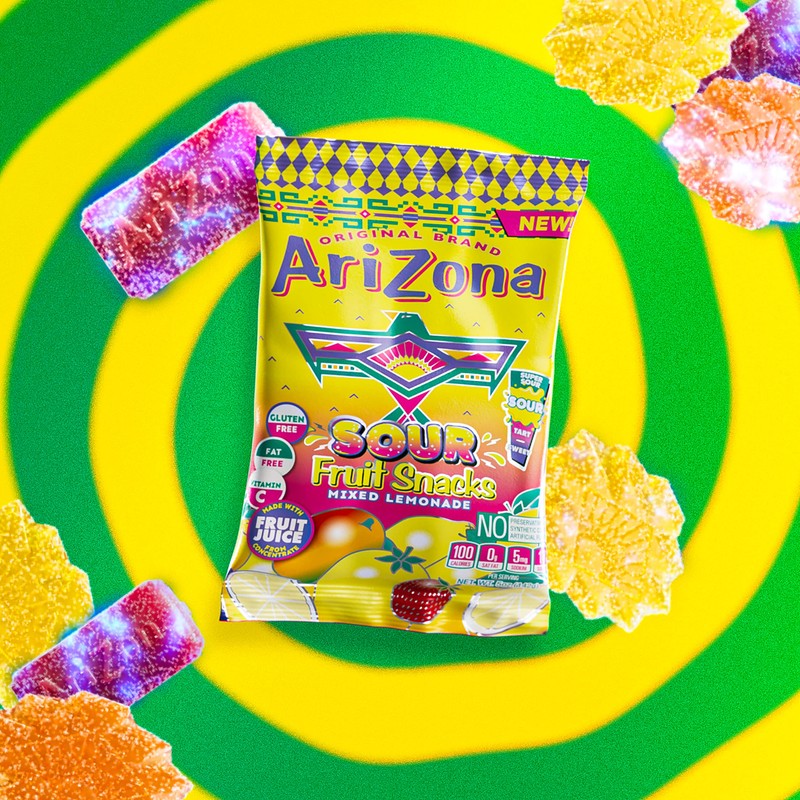 AriZona Sour Lemonade Fruit Snacks - NEW - 5 Ounce