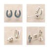 Shinjuku Ginokura Horseshoe Silver 925 Stud Earrings (2 Pieces) Horseshoe