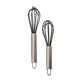Farberware Professional Silicone Mini Whisks (Set of 2), Black