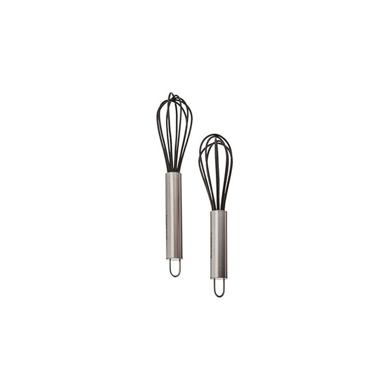 Farberware Professional Silicone Mini Whisks (Set of 2), Black