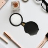 Bojueshaw Mini Pocket Magnifier,8X Magnifying Glass with Foldable PU Leather