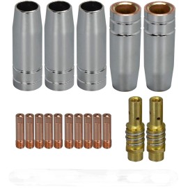 USWELD Tip Diffuser Nozzle Parts fits Vulcan MIGMax 140 215 Welder 63616 63617 17-pk - .030" Kit 18-pk