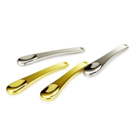 4 Pack Metal Makeup Spatula Mini Spoon Beauty Scoop for Facial Cosmetic Face Mask (Silver & Gold) 2 Gold-2 Silver / 4팩 메탈 메이크업 주걱 미니 스푼 페이셜 코스메틱용 뷰티 스쿱 페이스 마스크(실버 & 골드) 2 Gold-2 Silver