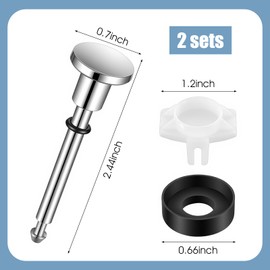 Gjinxi 2 Set Tub Spout Diverter Repair Kit, Includes 2 Diverter Valve, 2 Cup Seals and 2 Gates, Shower Diverter Repair Kit Bathroom Shower Bathtub Leaky Faucet Repair Replacement Parts
