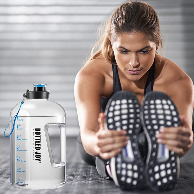 Ghonlzin Water Bottle, Sports Bottle with Time Marking Tracker, Bottle