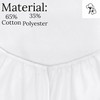 White Double fitted sheet Non-iron, Soft, Plain 200TC polycotton bottom