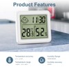 Ankilo Digital Thermometer Hygrometer with Clock, Indoor Portable Large Screen