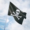 Large Black Pirate Flag Jolly Roger Skull and Bones 90x150cm
