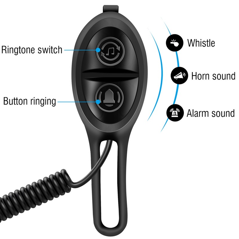 Waterproof Bicycle Horn USB Rechargeable Bike Ring Bell for 22‑31.8mm