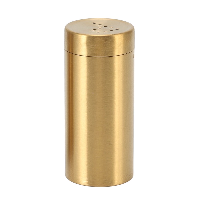 2Pcs Gold Spice Jar Stainless Steel Rustproof Screw Open Top