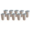BURI 10 Stainless Steel Drinking Cups 500 ml Hammered Metal