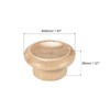 sourcing map Universal Pot Lid Knob, Wooden Replacement Knob 49x26mm