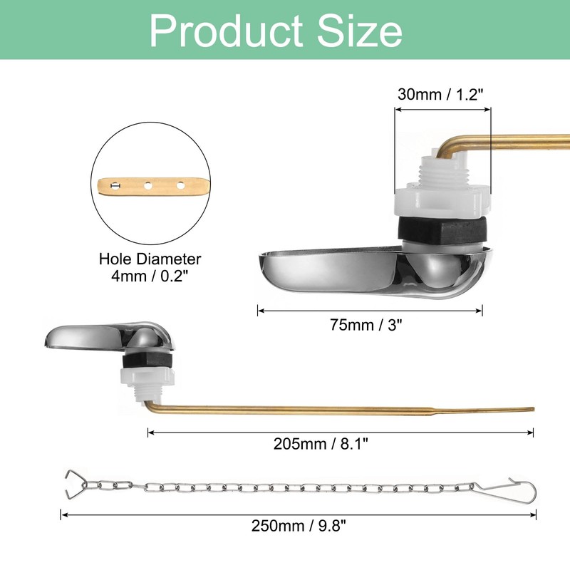 sourcing map Toilet Handle Replacement Kit, Front Mount Toilet Handle