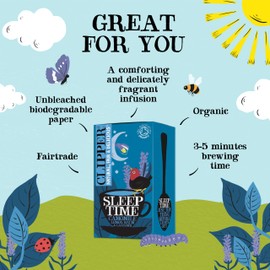 Clipper Organic Infusion Snore and Peace Organic Chamomile, Lemon Balm and Lavender Enveloped 20 Teabags 30 g (Pack of 6)