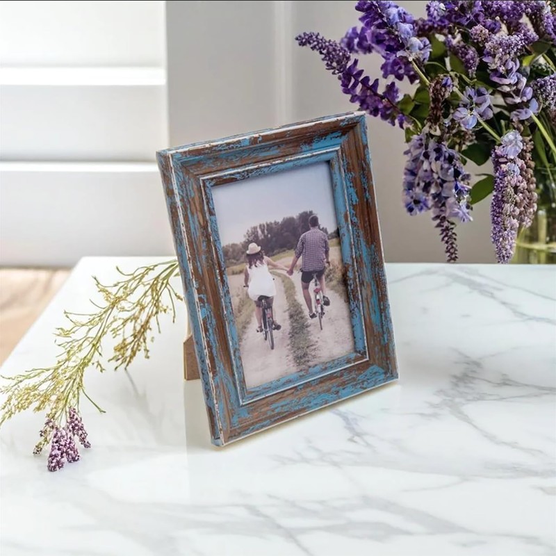 Truu Design, Decorative Distressed Weathered Wooden Look Picture Frame, 5