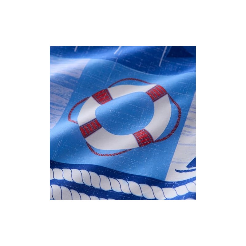 Portfolio Home Regatta Nautical Blue Single Reversible Soft Easy Care