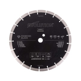 Evolution Power Tools Diamond Blade 12-Inch for Disc Cutter, Concrete Saw | 1 Inch Arbor | Segmented Diamond Edge | Blade for Reinforced Concrete, Stone, Brick, Masonry
