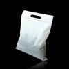 Durable PE Zipper Fancy Bag 100 Count 20cmX25cm+5cm White Clothing Bag