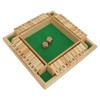 Four Sided Flop Game for Kids Adults Wooden Board Game