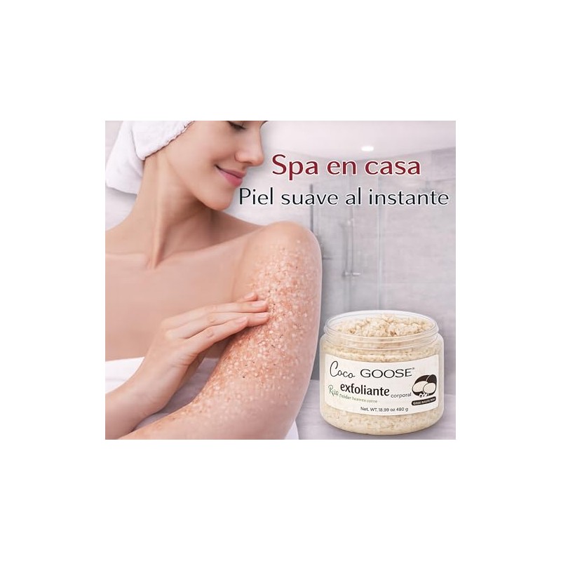 GOOSE Body Scrub Exfoliante Corporal 480 g – Coco, Piel