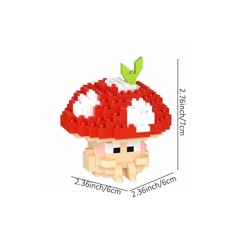 shenhailan Mini Mushroom Building Blocks for Adult Home Decor Birthday