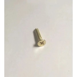 Hillman #10 x 1" BRASS PLATED SHEET METAL SCREW STEEL, FLAT HEAD, PHILLIPS DRIVE