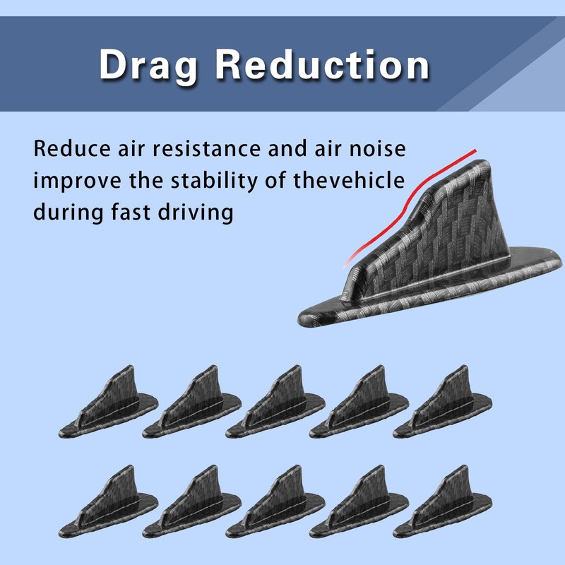 Flygun 10 PCS Car Shark Fin Tail Simulation Antenna, ABS