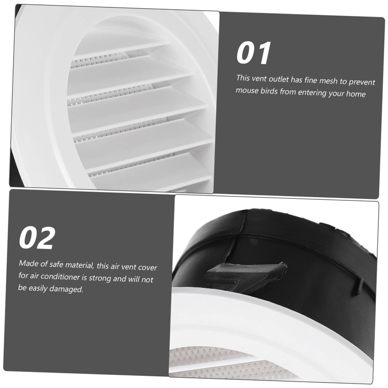 Gatuida Round Air Vent Cover Soffit Air Exhaust Vent Grille