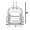 ZOOFOX 2 Pack Glass Butter Dish, Small Glass Butter Keeper