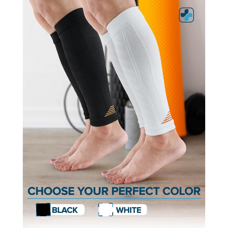 Doctor's Select 2 Pairs Copper Calf Compression Sleeves for Women