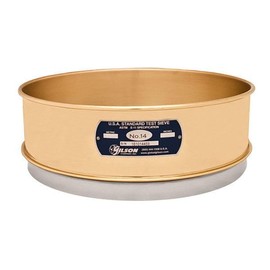 12" Sieve, Brass/Stainless, Full Height, No. 10