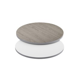 Flash Furniture 30" Round Table Reversible Laminate Top, White/Gray (Pack of 1)