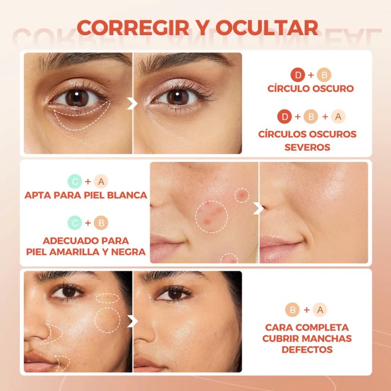 Sace Lady Base De Maquillaje Corrector Impermeable Concealer 01