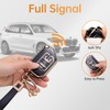 CACARLIKE Jeep Key Fob Cover with Leather Lanyard, Compatible with