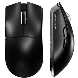 EWEADN S9 Wireless Gaming Mouse, 59G Ergonomic Computer Mouse, Triple Modes, 8K Polling, 26K DPI, PAW3395 Optical Sensor, Huanyu Switch, 250h Battery Life, Programmable for PC/Win/Mac(Black)