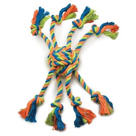 Grriggles Mighty Bright Tug Rugged Rope Dog Chew Toy, Training Dummy- 14"L