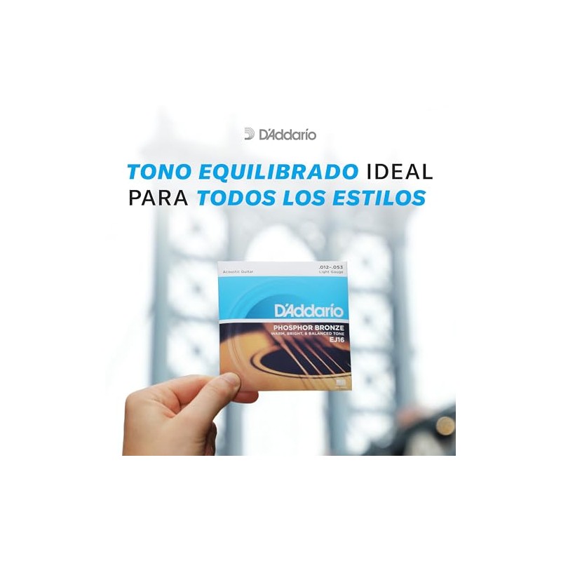 D'Addario | Phosphor Bronze | Cuerdas para Guitarra Acústica |
