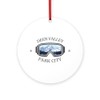 CafePress Deer Valley Park City Utah Round 4" MDF Holiday