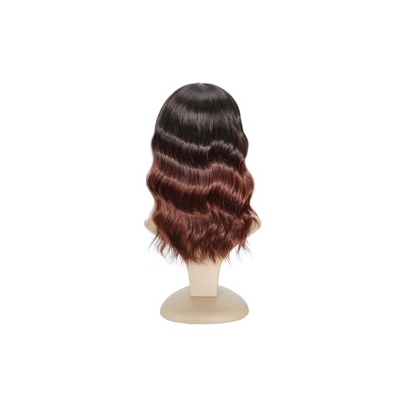 Ucubb Pelucas cortas y rizadas con flequillo para mujer, pelucas